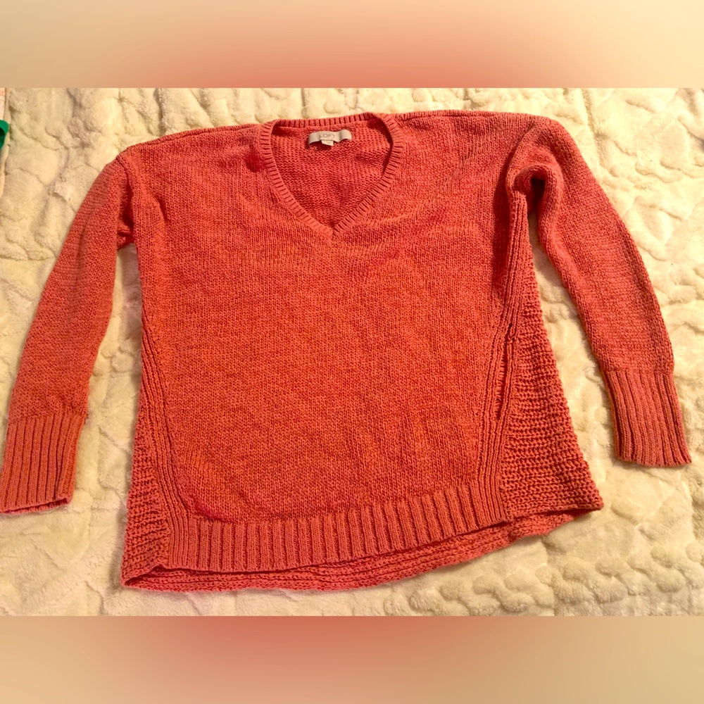Super cute LOFT Sweater- Pink.